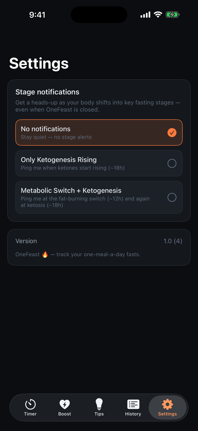 Notification settings